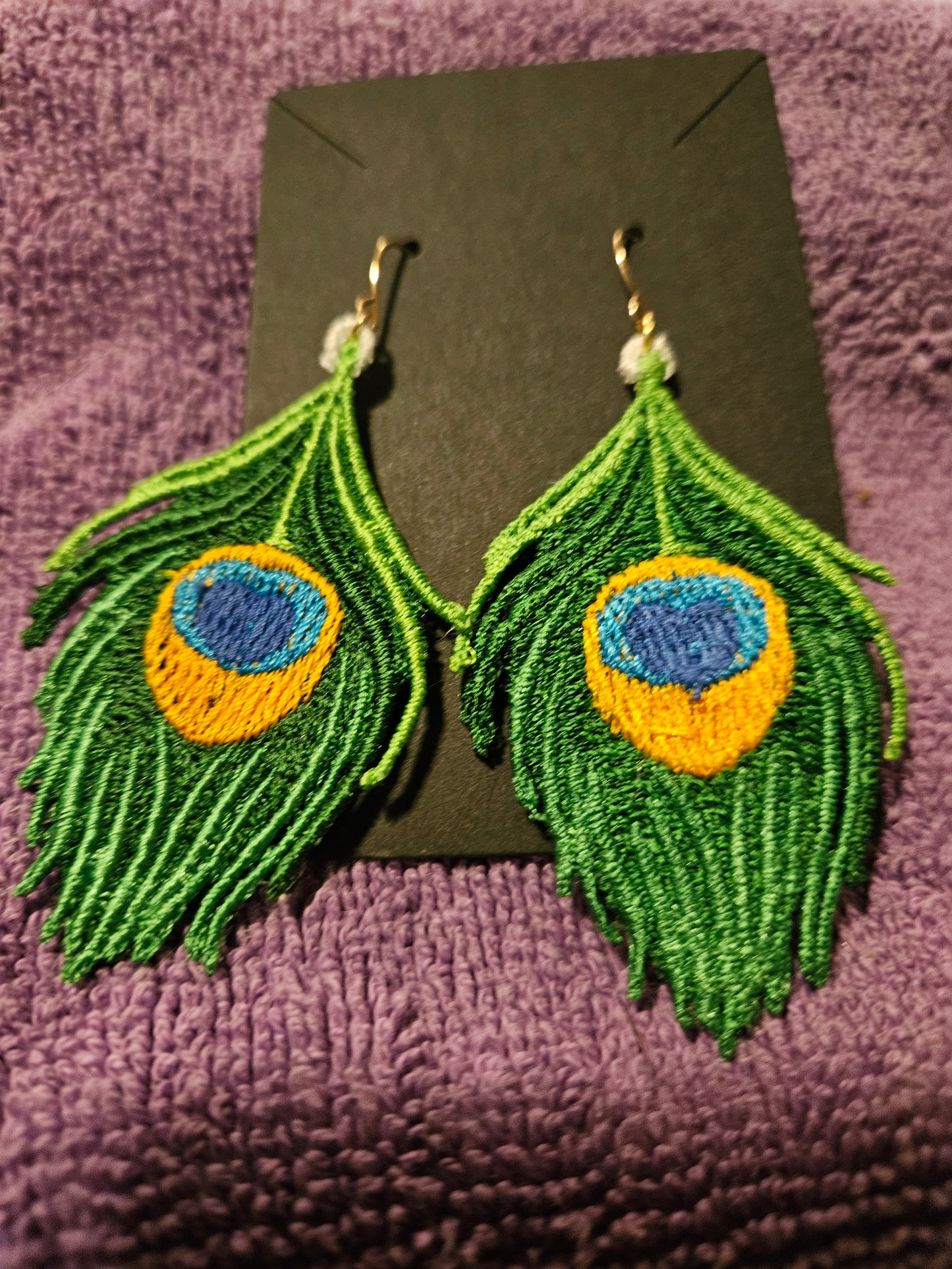 Peacock Feather Earrings