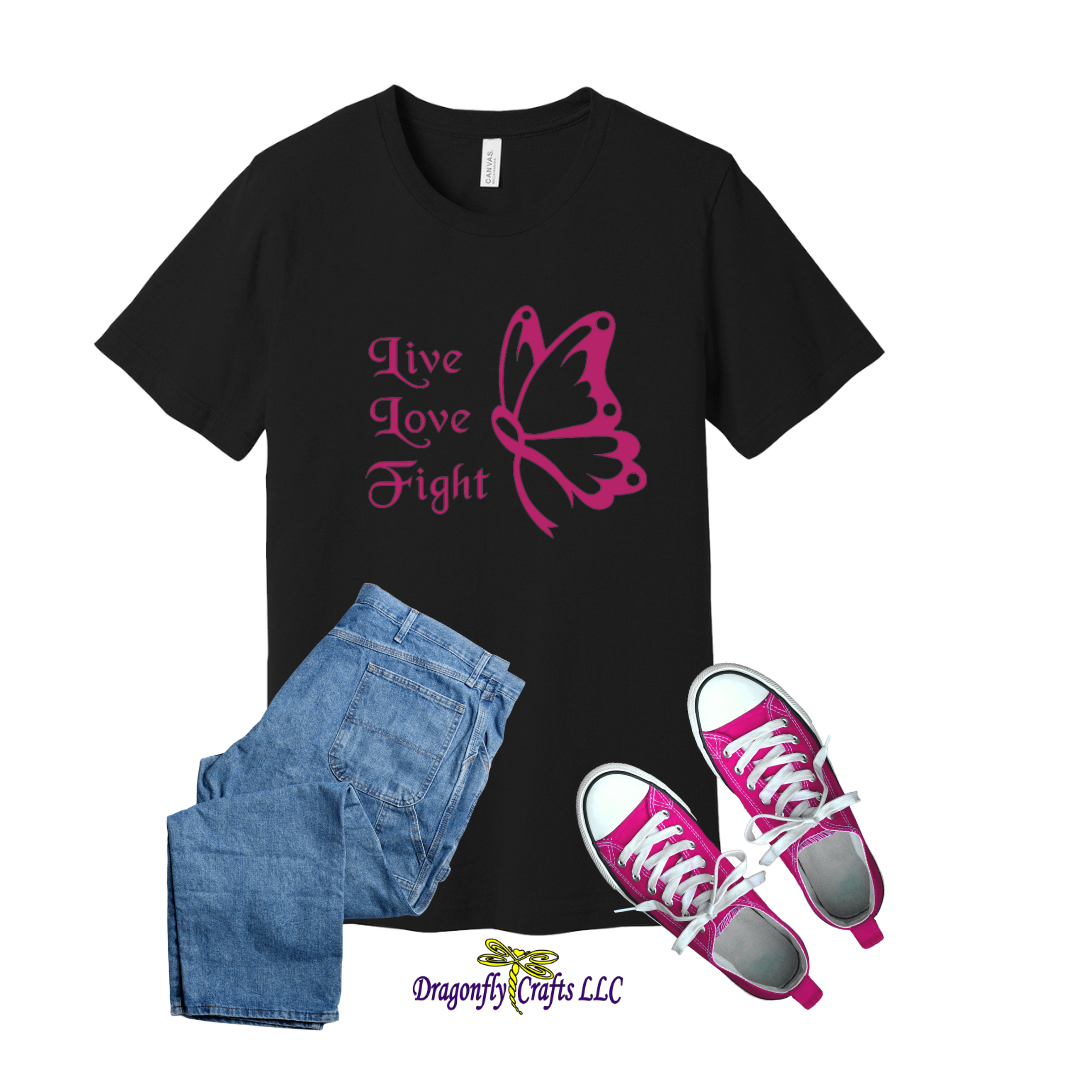 LIVE LOVE FIGHT TEE (Breast Cancer Awareness)