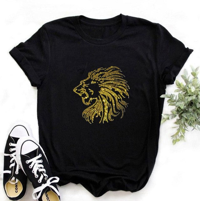 Lion Rhinestone Tee